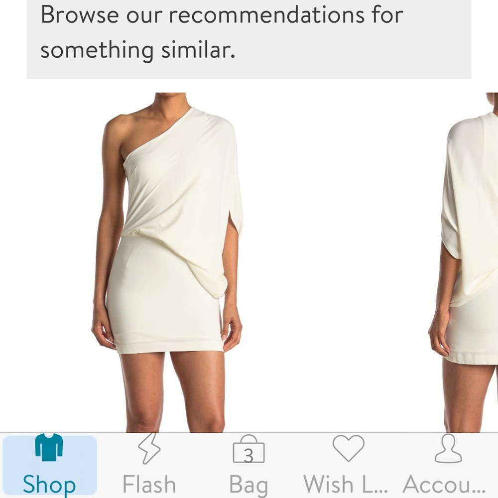 HALSTON EVENING One Shoulder Dress